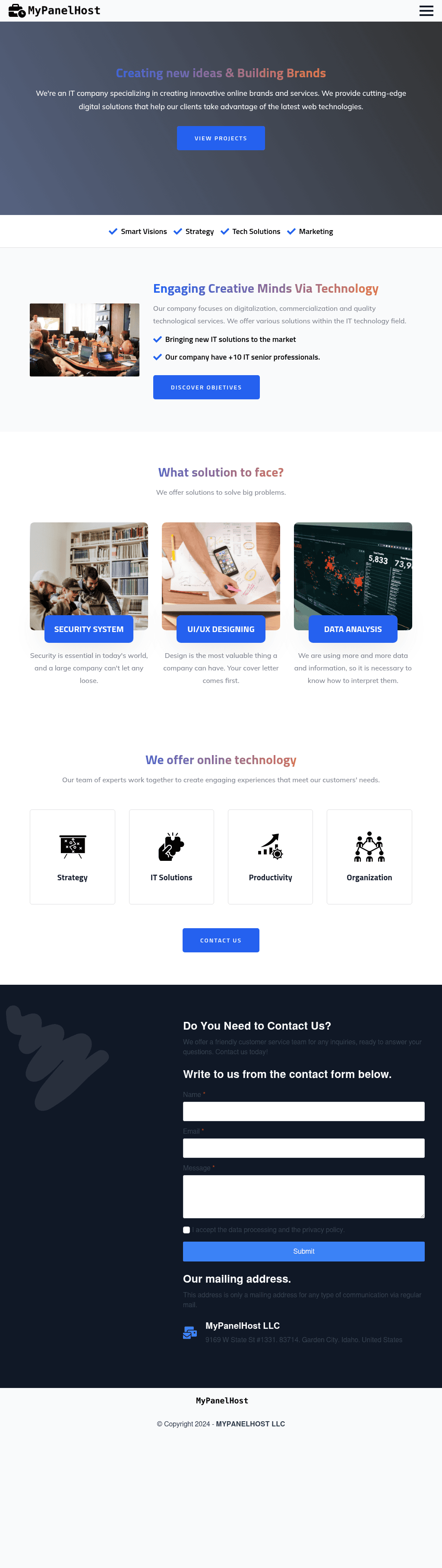 mypanelhost.com — Tablet H